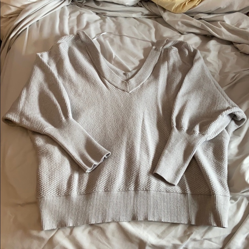 Grey V-Neck Sweater